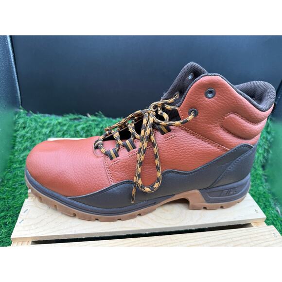 Fila-Hightop Sneakers - Brown/Copper Leather-Size 9M main image 4